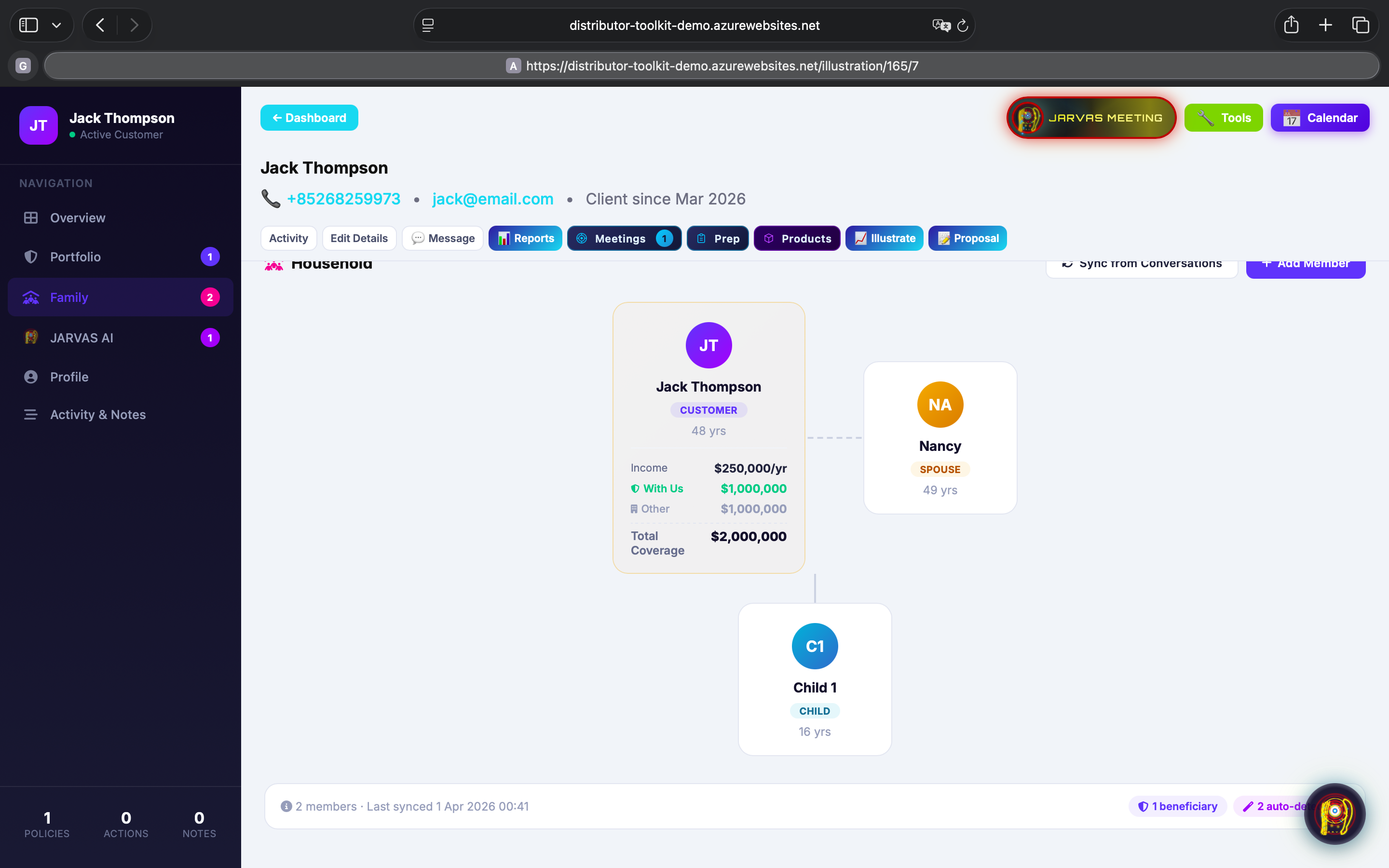 Customer Holdings 360 — complete post-sale portfolio — view 5